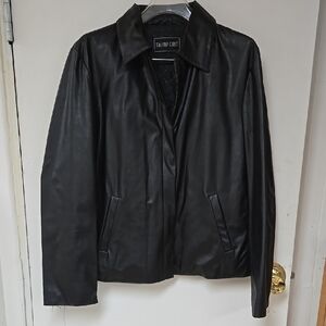 Trump Black Faux Leather Jacket Size Medium New without Tags